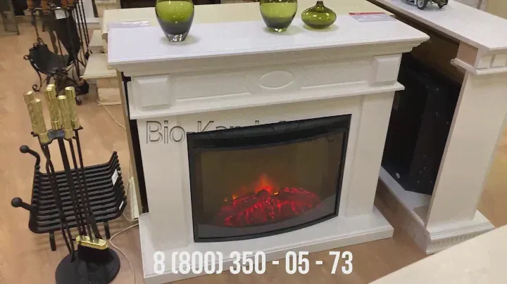 Электрокамин Leda 24/25,5 WT с очагом Evrika 25,5 LED RealFlame